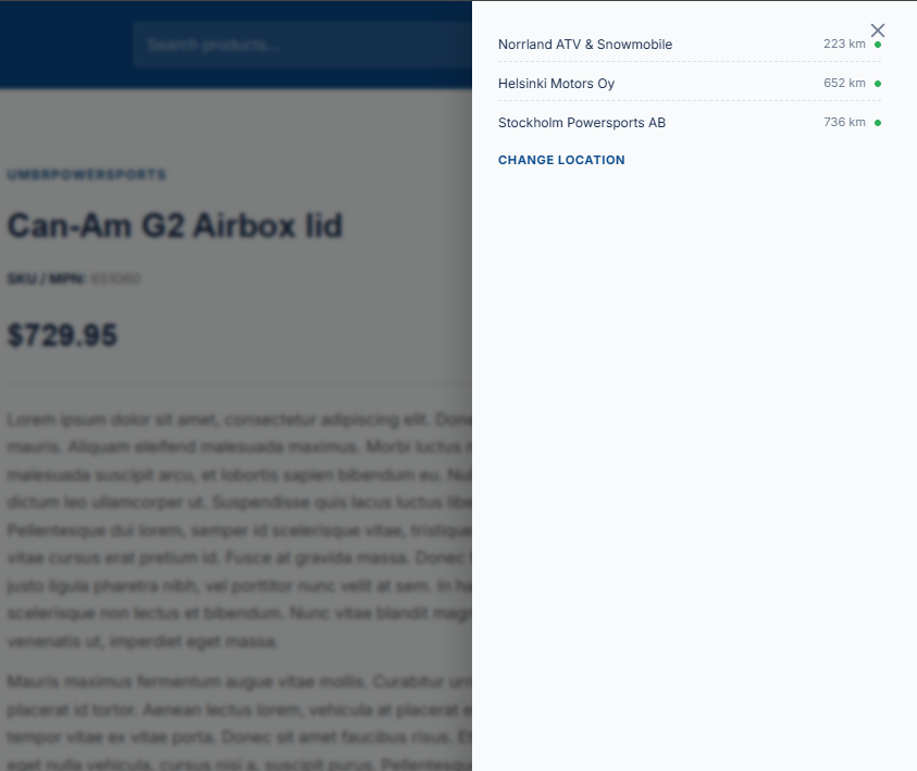 Per-store stock widget on Shopify